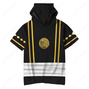 Mighty Morphin Ninjetti Black Frog Ranger Custom Hooded Tshirt