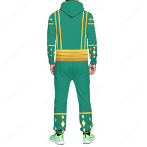 Mighty Morphin Ninjetti Green Tommy Ranger Custom Hooded Jumpsuit