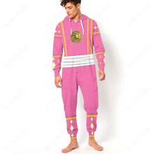 Load image into Gallery viewer, Mighty Morphin Ninjetti Pink Crane Ranger Custom Hooded Jumpsuit
