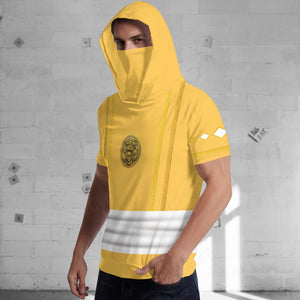 Mighty Morphin Ninjetti Yellow Bear Ranger Custom Hooded Tshirt