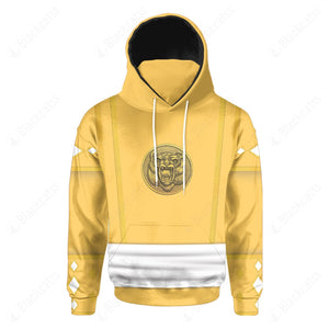 Mighty Morphin Ninjetti Yellow Bear Ranger Custom Snood Hoodie