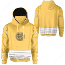 Load image into Gallery viewer, Mighty Morphin Ninjetti Yellow Bear Ranger Custom Snood Hoodie
