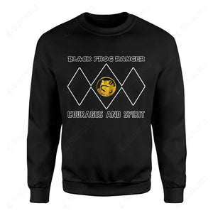 Mighty Morphin Power Ranger Ninja Rangers Black Frog Custom Graphic Apparel