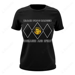 Mighty Morphin Power Ranger Ninja Rangers Black Frog Custom Graphic Apparel