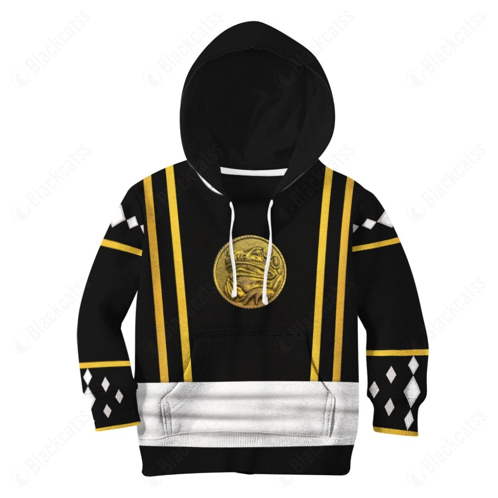 Mighty Morphin Power Ranger Ninja Rangers Black Frog Custom Kid Apparel