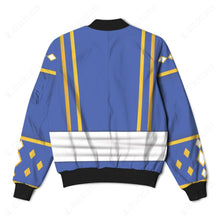 Load image into Gallery viewer, Mighty Morphin Power Ranger Ninja Rangers Blue Wolf Custom Bomber Jacket
