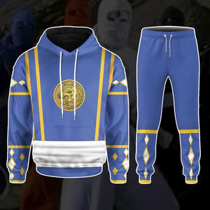 Mighty Morphin Power Ranger Ninja Rangers Blue Wolf Custom Hoodie