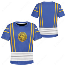 Load image into Gallery viewer, Mighty Morphin Power Ranger Ninja Rangers Blue Wolf Custom Kid Apparel
