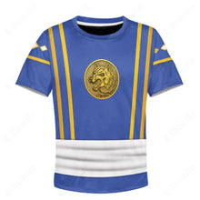 Load image into Gallery viewer, Mighty Morphin Power Ranger Ninja Rangers Blue Wolf Custom Kid Apparel
