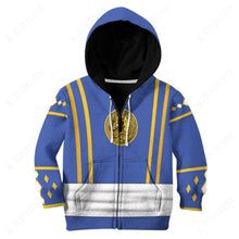 Load image into Gallery viewer, Mighty Morphin Power Ranger Ninja Rangers Blue Wolf Custom Kid Apparel
