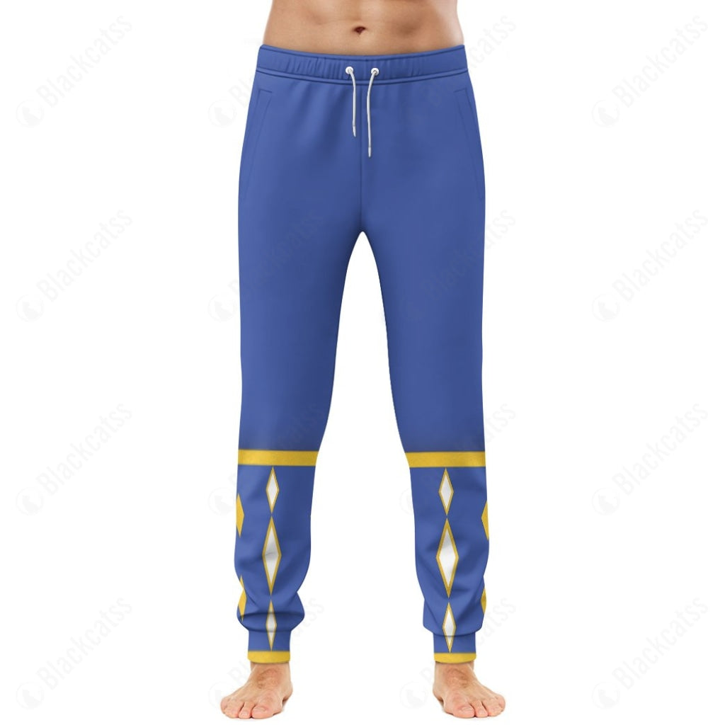 Mighty Morphin Power Ranger Ninja Rangers Blue Wolf Custom Sweatpants