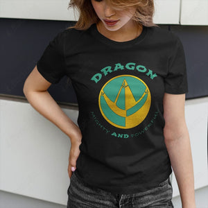 Mighty Morphin Power Ranger Ninja Rangers Green Dragon Custom Graphic Apparel