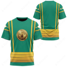 Load image into Gallery viewer, Mighty Morphin Power Ranger Ninja Rangers Green Dragon Custom T-Shirt
