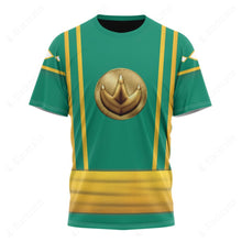 Load image into Gallery viewer, Mighty Morphin Power Ranger Ninja Rangers Green Dragon Custom T-Shirt
