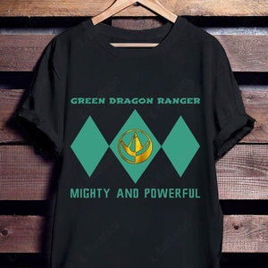 Mighty Morphin Power Ranger Ninja Rangers Green Dragon Graphic Apparel