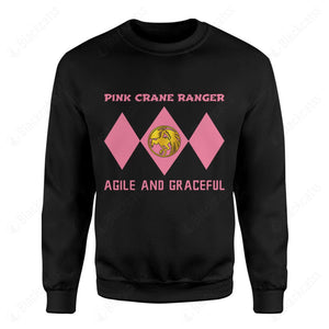 Mighty Morphin Power Ranger Ninja Rangers Pink Crane Custom Graphic Apparel