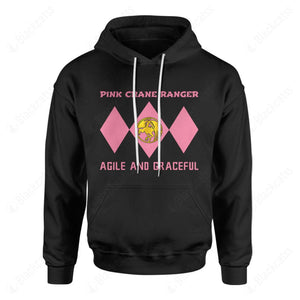 Mighty Morphin Power Ranger Ninja Rangers Pink Crane Custom Graphic Apparel