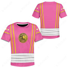 Load image into Gallery viewer, Mighty Morphin Power Ranger Ninja Rangers Pink Crane Custom Kid Apparel
