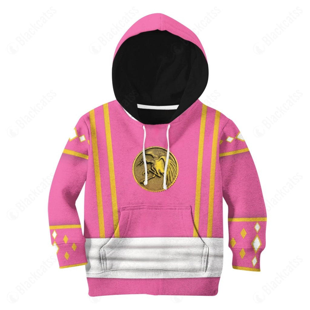 Mighty Morphin Power Ranger Ninja Rangers Pink Crane Custom Kid Apparel