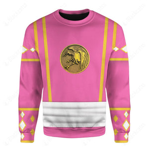 Mighty Morphin Power Ranger Ninja Rangers Pink Crane Custom Sweatshirt