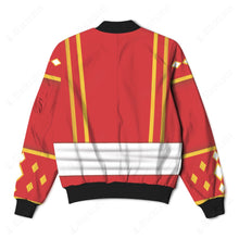 Load image into Gallery viewer, Mighty Morphin Power Ranger Ninja Rangers Red Ape Custom Bomber Jacket
