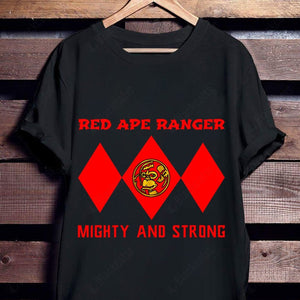 Mighty Morphin Power Ranger Ninja Rangers Red Ape Custom Graphic Apparel