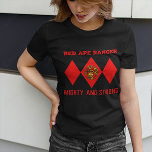 Mighty Morphin Power Ranger Ninja Rangers Red Ape Custom Graphic Apparel