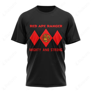 Mighty Morphin Power Ranger Ninja Rangers Red Ape Custom Graphic Apparel