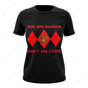 Mighty Morphin Power Ranger Ninja Rangers Red Ape Custom Graphic Apparel