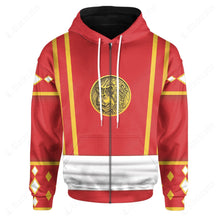 Load image into Gallery viewer, Mighty Morphin Power Ranger Ninja Rangers Red Ape Custom Hoodie
