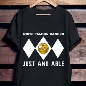 Mighty Morphin Power Ranger Ninja Rangers White Falcon Custom Graphic Apparel