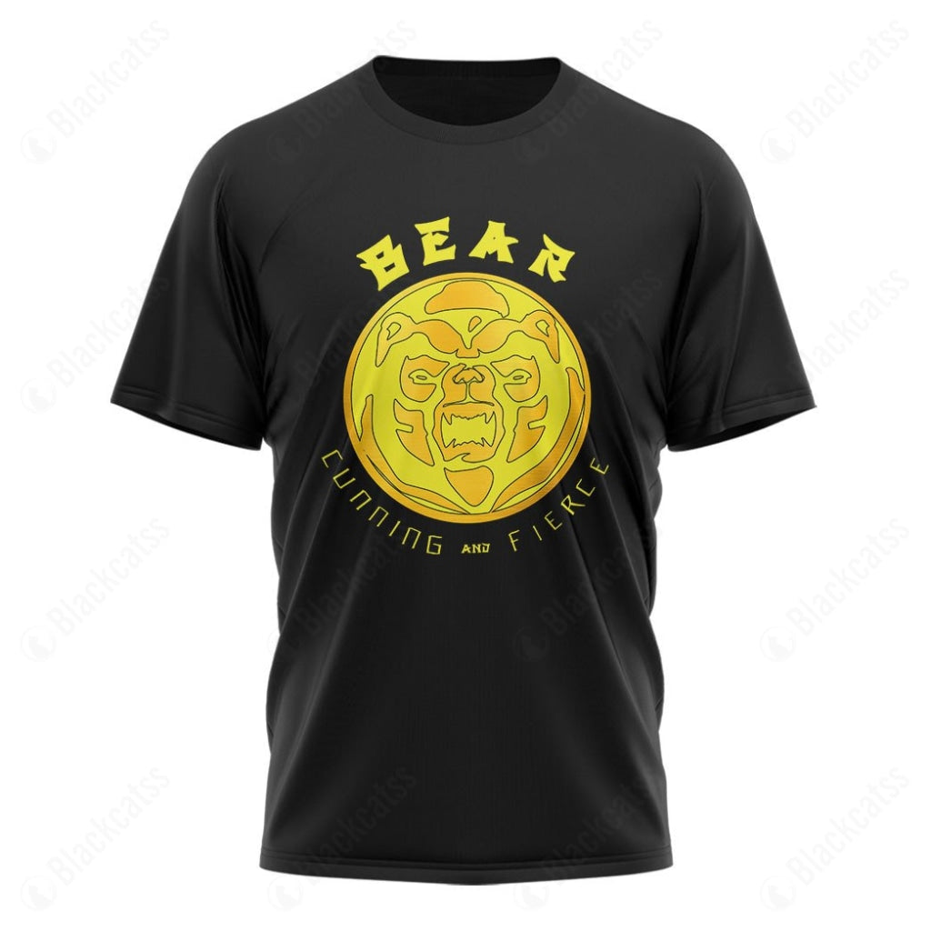 Mighty Morphin Power Ranger Ninja Rangers Yellow Bear Custom Graphic Apparel