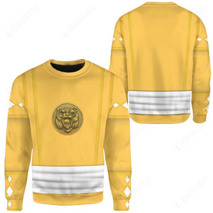 Mighty Morphin Power Ranger Ninja Rangers Yellow Bear Custom Sweatshirt