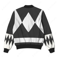 Load image into Gallery viewer, Mighty Morphin Power Rangers Black Ranger Custom Bomber Jacket
