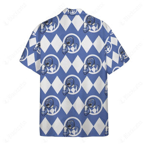 Mighty Morphin Power Rangers Blue Ranger Button Shirt