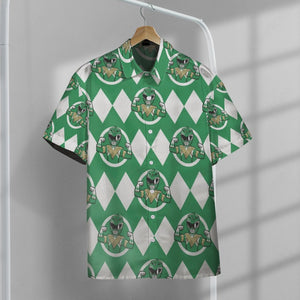 Mighty Morphin Power Rangers Green Ranger Button Shirt