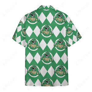 Mighty Morphin Power Rangers Green Ranger Button Shirt