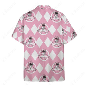 Mighty Morphin Power Rangers Pink Ranger Button Shirt