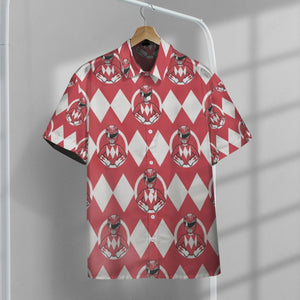 Mighty Morphin Power Rangers Red Ranger Button Shirt