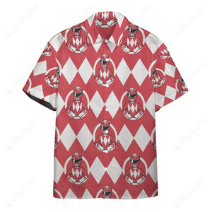 Mighty Morphin Power Rangers Red Ranger Button Shirt