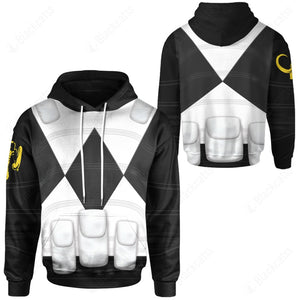 Mighty Morphin Power Rangers Sentry Black Mastodon Custom Hoodie