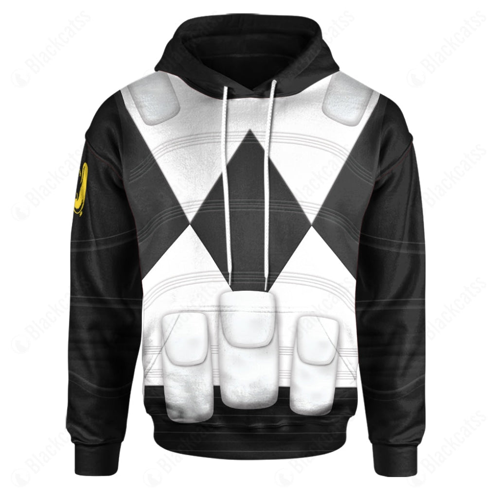 Mighty Morphin Power Rangers Sentry Black Mastodon Custom Hoodie