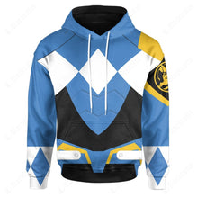 Load image into Gallery viewer, Mighty Morphin Power Rangers Sentry Blue Pterodactyl Custom Hoodie
