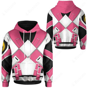 Mighty Morphin Power Rangers Sentry Pink Pterodactyl Custom Hoodie