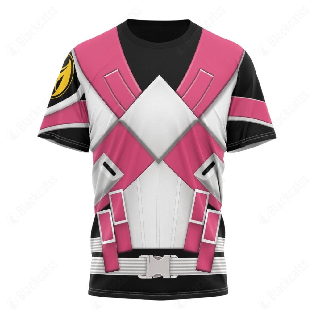 Mighty Morphin Power Rangers Sentry Pink Pterodactyl Custom T-Shirt