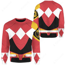 Load image into Gallery viewer, Mighty Morphin Power Rangers Sentry Red Tyrannosaurus Custom Sweatshirt
