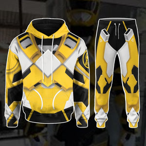 Mighty Morphin Power Rangers Sentry Yellow Sabertooth Custom Hoodie