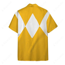 Load image into Gallery viewer, Mighty Morphin Power Rangers Yellow Ranger Custom Button Shirt
