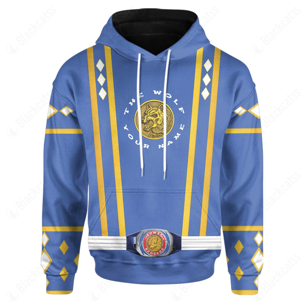 MMPR Ninjetti Upgrade Version Blue Wolf Custom Hoodie