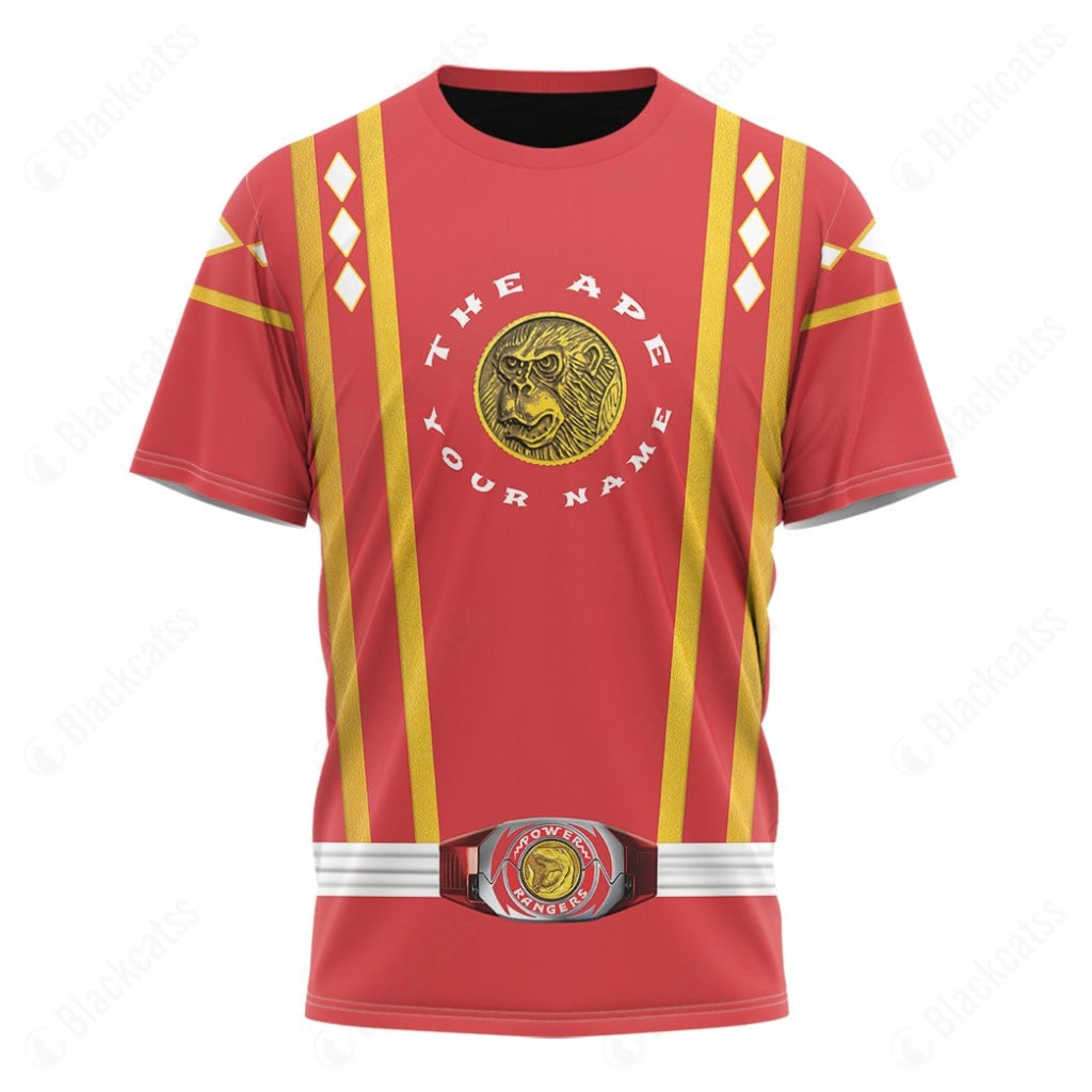 MMPR Ninjetti Upgrade Version Red Ape Custom T-Shirt